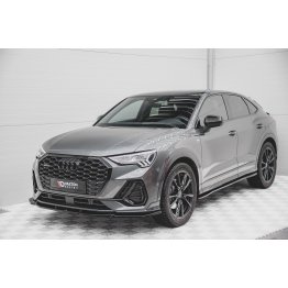 Накладка сплиттер на передний бампер на Q3 F3 Sportback S-Line